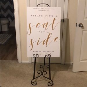 Beautiful wedding sign- used once! (30x20 inches)